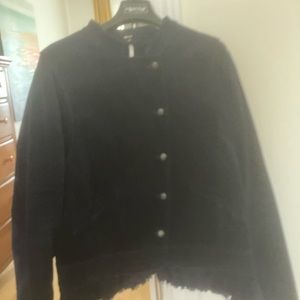 Navy velvet Free People light jacket
